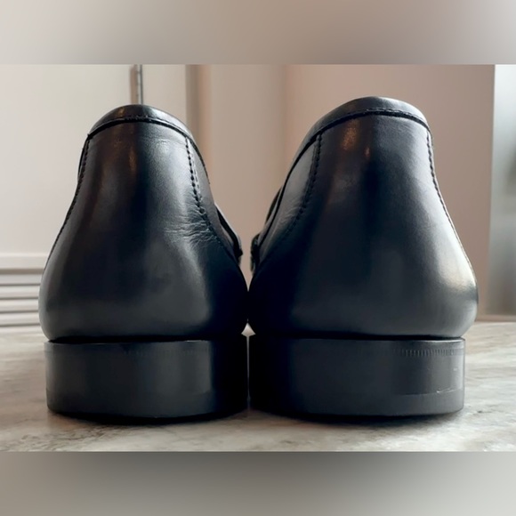 TOM FORD York Chain Black Smooth Leather Loafers US 11.5 Italy $1600 Horsebit - Picture 6 of 8